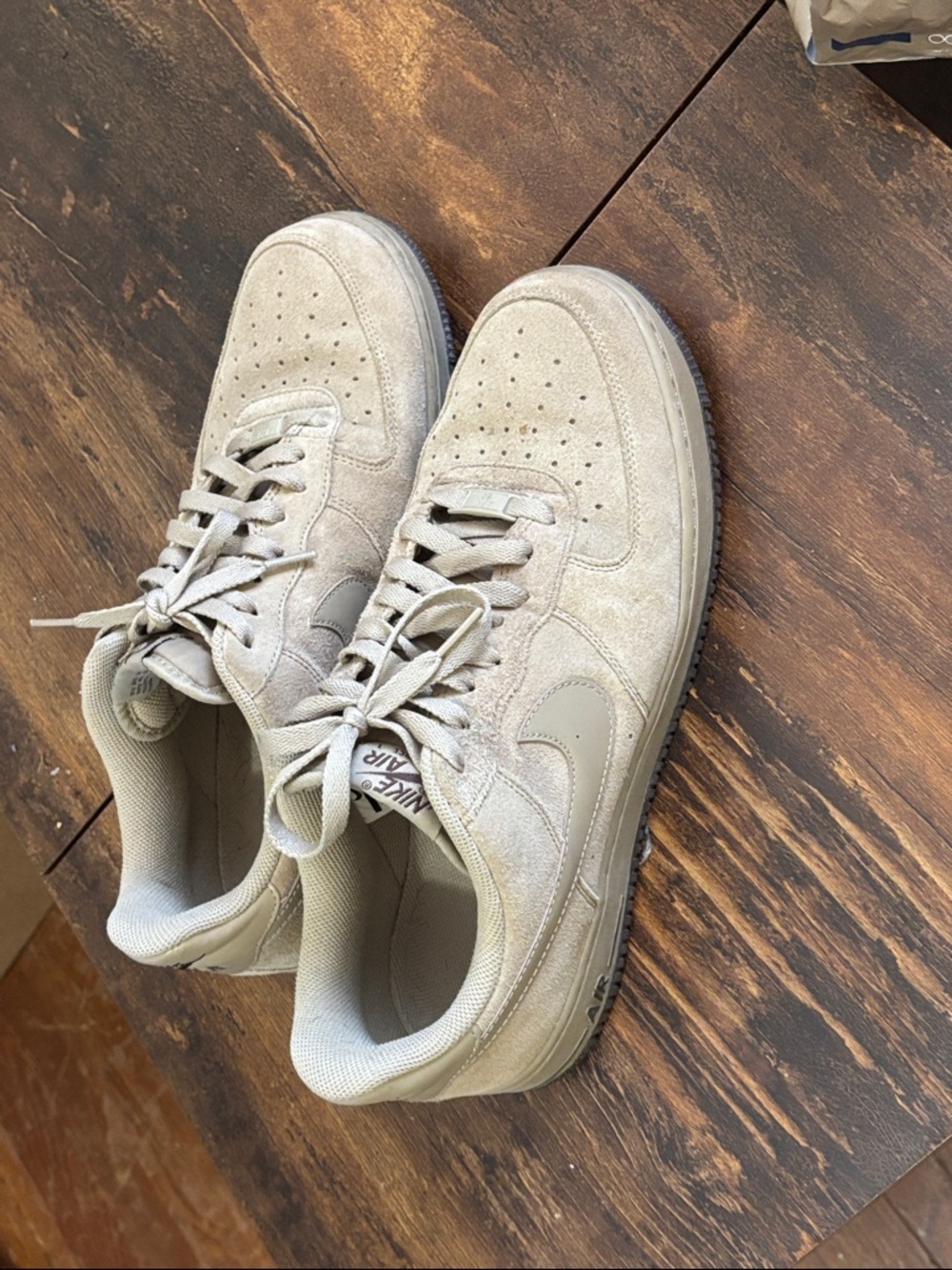 Nike Suede Low-Top Sneakers in Light Tan